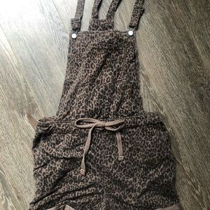 Leopard Cotton Overalls